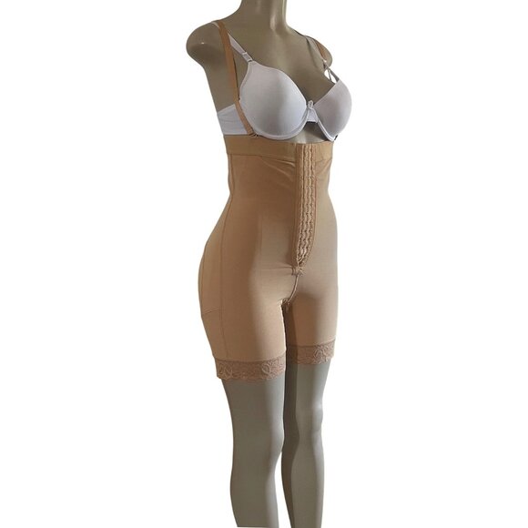 Women's Tummy Control Faja Lace Trim Butt Lifter Postoperative Full Body Shaper - Picture 4 of 9